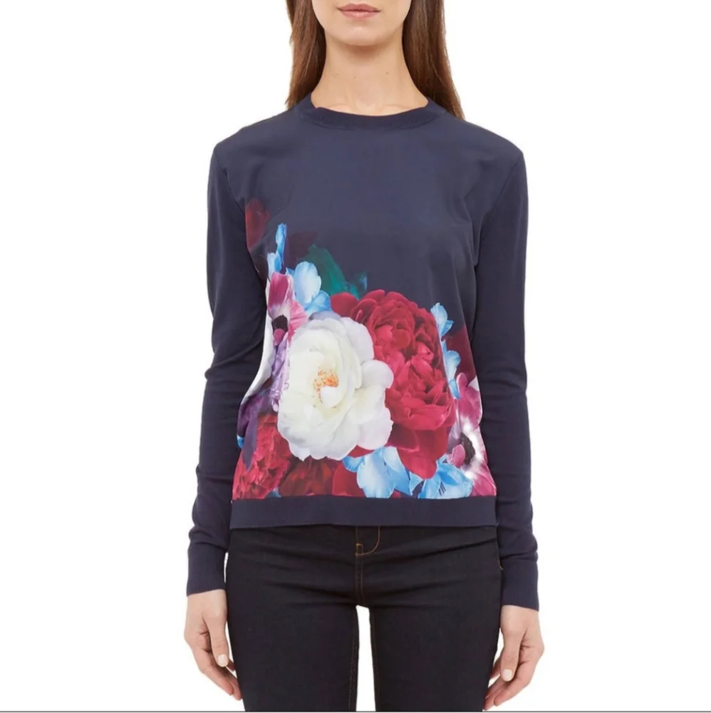 Ted Baker Blushing Bouquet Woven Jumper 2 (US 4-6)
